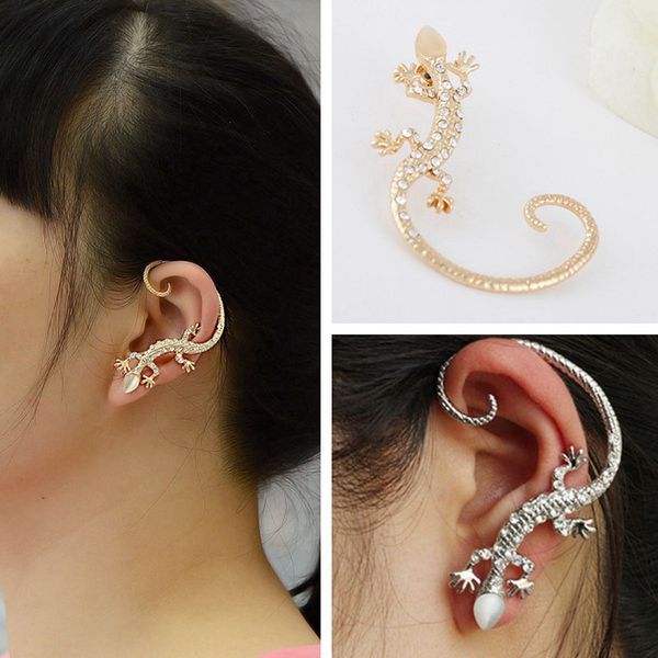 punk style lizard gecko earring cuff ear wrap gold silver plated austrian crystal ear hook clip for women men nice jewelry gift
punk style lizard gecko earring cuff ear wrap gold silver plated austrian crystal ear hook clip for women men nice jewelry gift