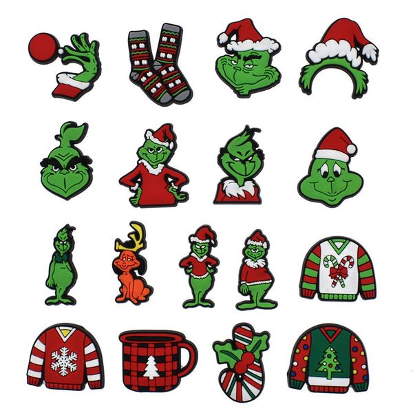 christmas shoe charms character santa claus nightmare before christmas grinch, White;pink
christmas shoe charms character santa claus nightmare before christmas grinch, White;pink