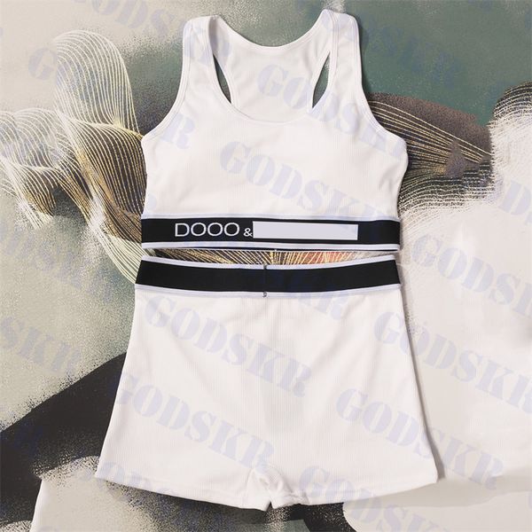 white tanks boxers suit letter logo womens swimwear brand sports fitness underwear two piece set, White;black
white tanks boxers suit letter logo womens swimwear brand sports fitness underwear two piece set, White;black