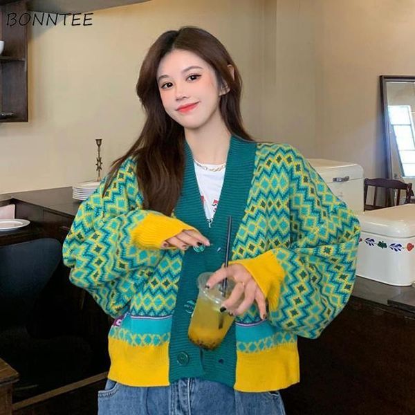 women s sweaters cardigan women green argyle harajuku casual v neck design autumn winter all match student ins female knitted korean slim 22, White;black
women s sweaters cardigan women green argyle harajuku casual v neck design autumn winter all match student ins female knitted korean slim 22, White;black