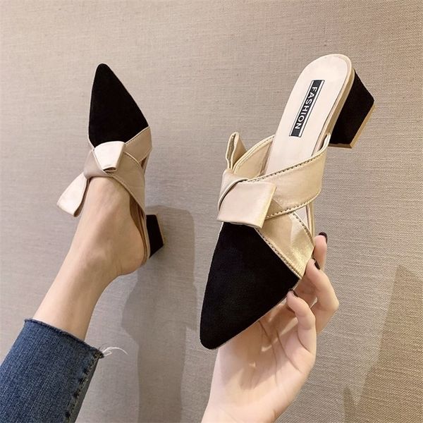 slippers s pointed toe women slippers bow slides party square high heels mules shoes elegant ytmtloy indoor zapato mujer 220913, Black
slippers s pointed toe women slippers bow slides party square high heels mules shoes elegant ytmtloy indoor zapato mujer 220913, Black