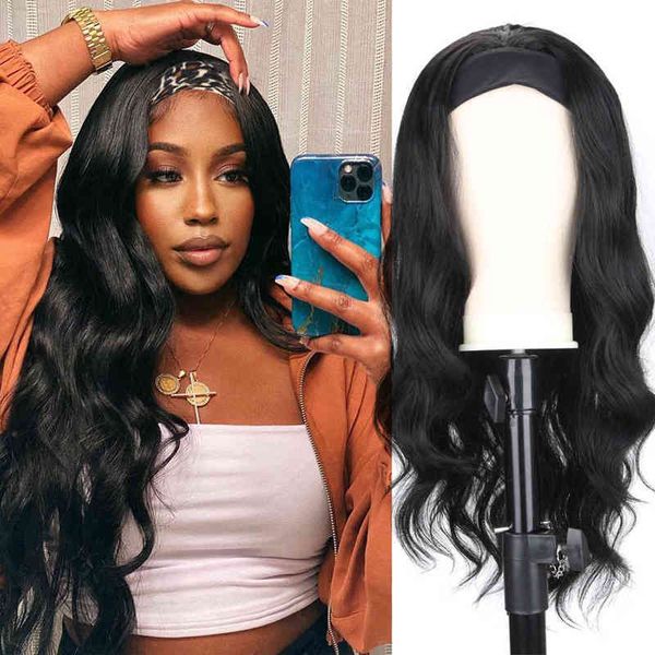 synthetic wigs women's headband wig body wave natural black blonde wigs with headband fake hair synthetic wigs for black women t220907
synthetic wigs women's headband wig body wave natural black blonde wigs with headband fake hair synthetic wigs for black women t220907