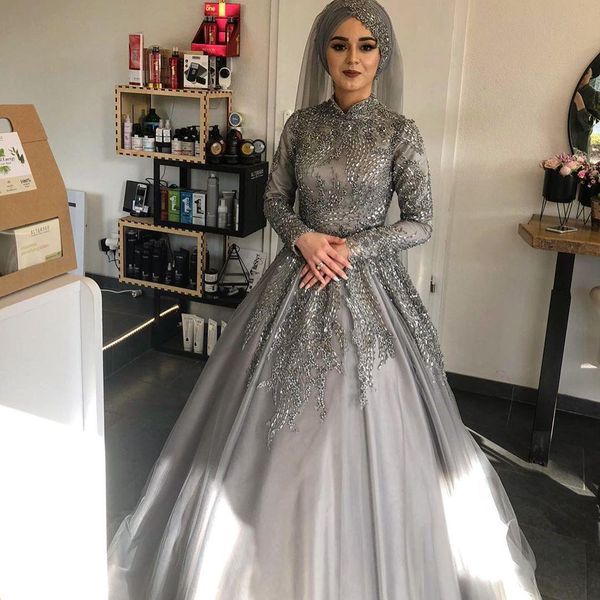 2022 gray evening dresses wear ball gown high neck arabic muslim luxurious lace appliques crystal beads long sleeves prom dress formal party, Black;red
2022 gray evening dresses wear ball gown high neck arabic muslim luxurious lace appliques crystal beads long sleeves prom dress formal party, Black;red