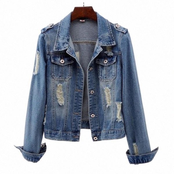 women's jackets women's jackets 2022 autumn plus size slim short denim jacket women korean holes frayed outerwear vintage long sle, Black;brown
women's jackets women's jackets 2022 autumn plus size slim short denim jacket women korean holes frayed outerwear vintage long sle, Black;brown