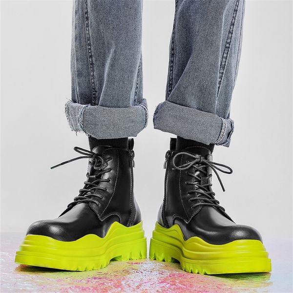 boots men chunky ankle spring autumn male shoes split leather designer martins nonslip fashion platform motorcycle 220913, Black
boots men chunky ankle spring autumn male shoes split leather designer martins nonslip fashion platform motorcycle 220913, Black