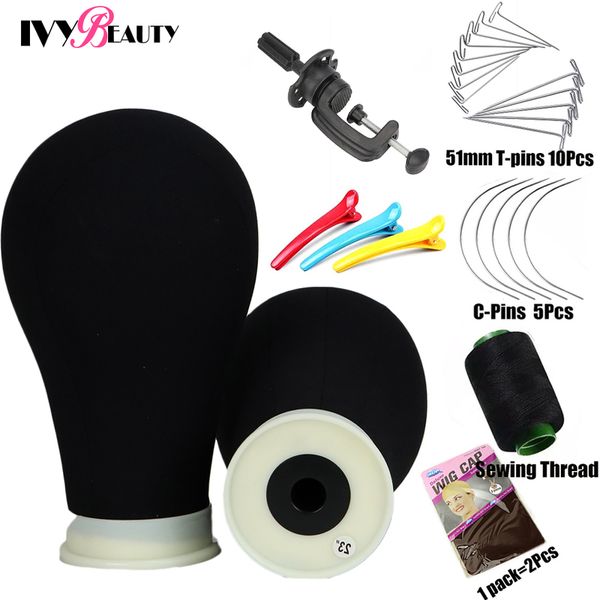 wig stand 21"-24"inch canvas block mannequin head set for wigs display styling professional canvas wig block head with stand and t, White
wig stand 21"-24"inch canvas block mannequin head set for wigs display styling professional canvas wig block head with stand and t, White