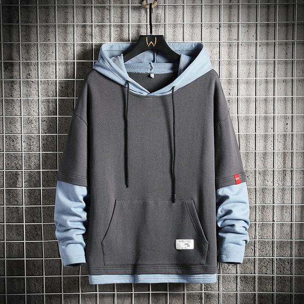 men s hoodies sweatshirts patchwork outwear harajuku hoodie fashion clothing autumn pullover high street casual wear 220913, Black
men s hoodies sweatshirts patchwork outwear harajuku hoodie fashion clothing autumn pullover high street casual wear 220913, Black