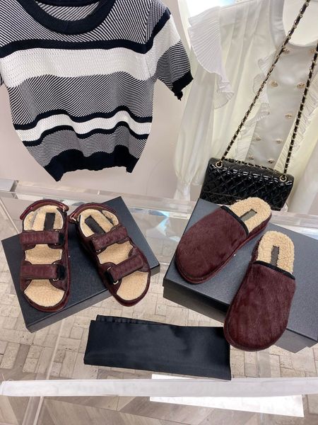 women wool mules designer luxury plush sandals fur loafers slides winter warm sandals fashion mule slippers size 35-40, Black
women wool mules designer luxury plush sandals fur loafers slides winter warm sandals fashion mule slippers size 35-40, Black