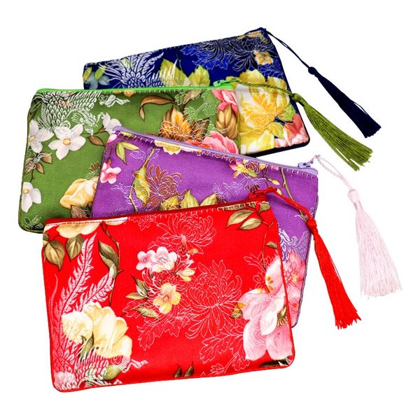 custom thicken silk brocade jewelry gift pouches small satin pouch zipper luxury flower storage bag tassel chinese women coin purse 100pcs/l, Pink;blue
custom thicken silk brocade jewelry gift pouches small satin pouch zipper luxury flower storage bag tassel chinese women coin purse 100pcs/l, Pink;blue