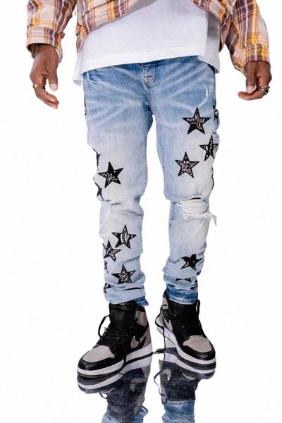 men's jeans men's jeans am fashion blue male star embroidery hole patch distressed craftsmanship denim pants casual trousers high
men's jeans men's jeans am fashion blue male star embroidery hole patch distressed craftsmanship denim pants casual trousers high