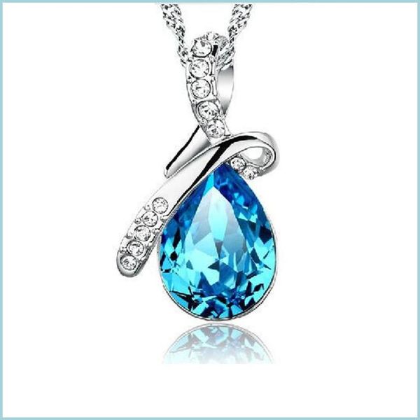 pendant necklaces sier plated jewelry waterdrop crystal pendant necklace blue red pink color simple elegant for women drop newdhdhdtz, Silver
pendant necklaces sier plated jewelry waterdrop crystal pendant necklace blue red pink color simple elegant for women drop newdhdhdtz, Silver