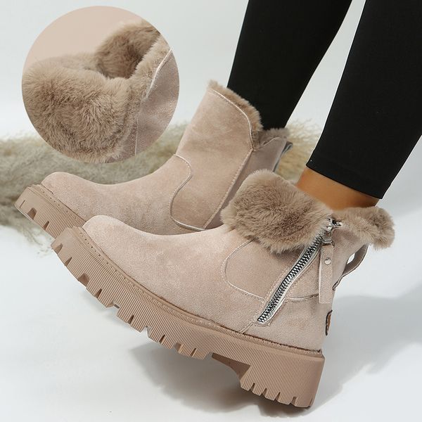 boots boots thick plush snow women faux suede non slip winter woman keep warm cotton padded shoes platform ankle booties 220913, Black
boots boots thick plush snow women faux suede non slip winter woman keep warm cotton padded shoes platform ankle booties 220913, Black