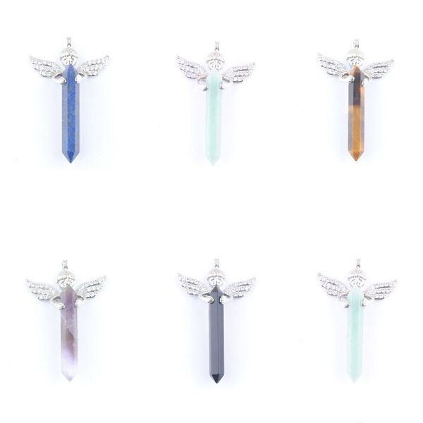pendant necklaces natural stone angel wings pendants long sword crystal pillar hexagonal prism cupid gemstone beads for nec newdhdhfs5, Silver
pendant necklaces natural stone angel wings pendants long sword crystal pillar hexagonal prism cupid gemstone beads for nec newdhdhfs5, Silver