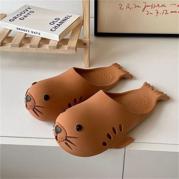 slippers south korean cartoon cute couple baotou cool slippers comfortable nonslip men wear sea lion women 220913, Black
slippers south korean cartoon cute couple baotou cool slippers comfortable nonslip men wear sea lion women 220913, Black