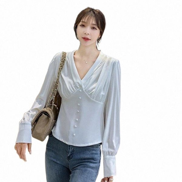 women's blouses & shirts women's blouses & shirts coigarsam blouse women spring 2022 chiffon v-neck blusas womens and z2vd#, White
women's blouses & shirts women's blouses & shirts coigarsam blouse women spring 2022 chiffon v-neck blusas womens and z2vd#, White