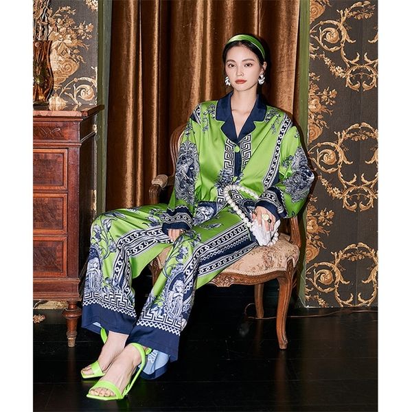 women's sleepwear original bohemian style high-grade pajamas for women spring and autumn long sleeve ice silk sleepwear set for female, Black;red
women's sleepwear original bohemian style high-grade pajamas for women spring and autumn long sleeve ice silk sleepwear set for female, Black;red