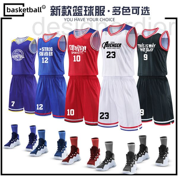 basketball sets designer suit men's group purchase student competition team children's sports training a set of vest trendy jersey, Black;red
basketball sets designer suit men's group purchase student competition team children's sports training a set of vest trendy jersey, Black;red
