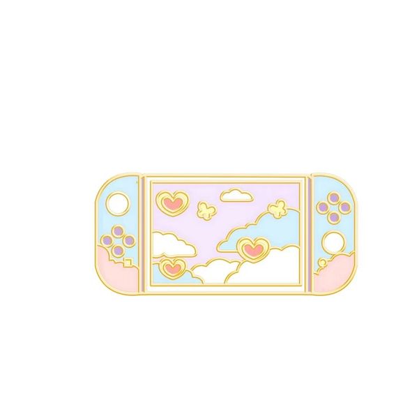 creative cute cartoon childhood game machine handle brooch alloy drip badge accessories, Blue
creative cute cartoon childhood game machine handle brooch alloy drip badge accessories, Blue