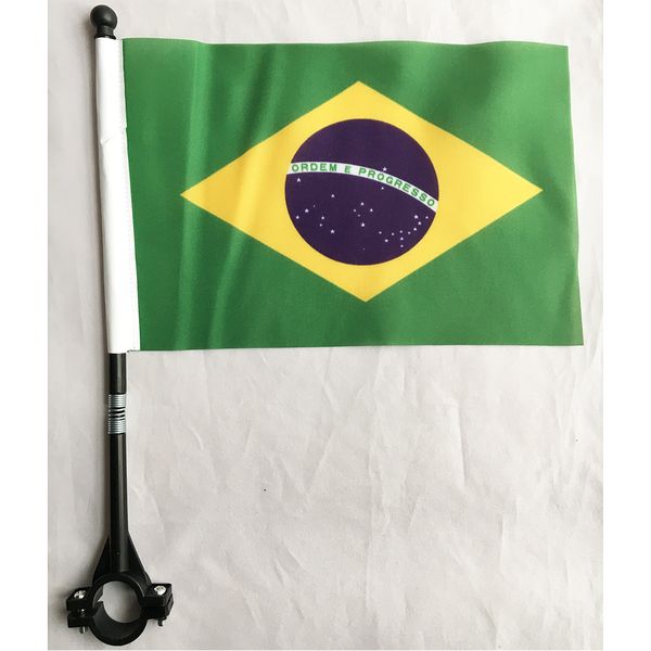 brazil bike flag 14x21 cm polyester waterproof brazilian bicycle safety flags with black plastic stick and base
brazil bike flag 14x21 cm polyester waterproof brazilian bicycle safety flags with black plastic stick and base