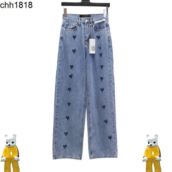 juskoli 2021 new york fashion week series love jeans embroidered to make old curler corner straight tube, Blue
juskoli 2021 new york fashion week series love jeans embroidered to make old curler corner straight tube, Blue