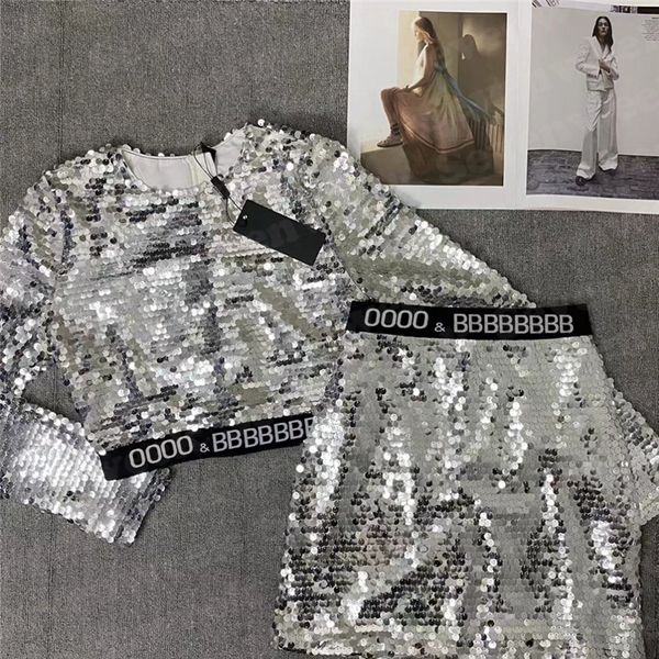 bling sequins party skirts womens letter t shirts long sleeve shiny pullover dress two piece sets, Black
bling sequins party skirts womens letter t shirts long sleeve shiny pullover dress two piece sets, Black