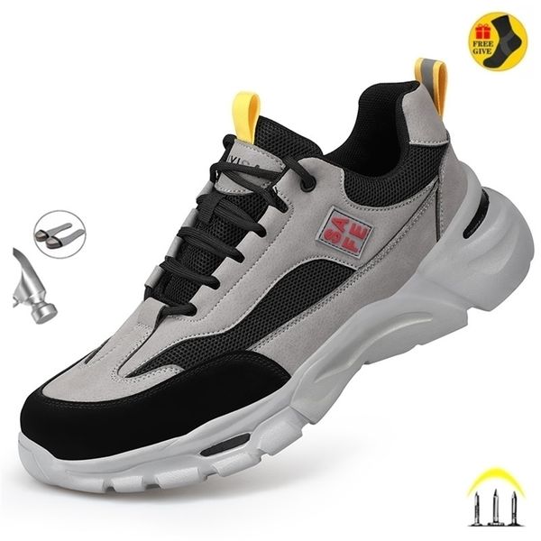 boots work safety shoes steel toe antipuncture indestructible men sneaker male protective footwear 220913, Black
boots work safety shoes steel toe antipuncture indestructible men sneaker male protective footwear 220913, Black