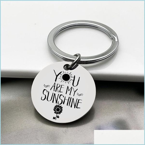key rings you are my sunshine key ring thanksgiving stainless steel keychain drop delivery 2021 jewelry newdhdhfri, Slivery;golden
key rings you are my sunshine key ring thanksgiving stainless steel keychain drop delivery 2021 jewelry newdhdhfri, Slivery;golden