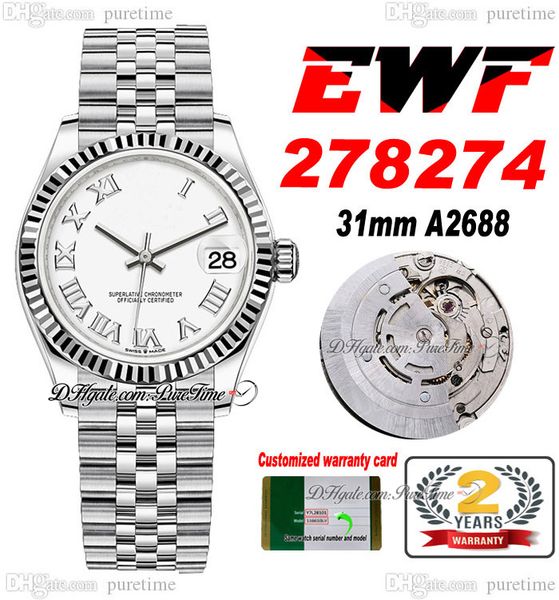 ewf 31mm 278274 eta a2688 automatic ladies watch fluted bezel white dial silver markers jubileesteel bracelet super edition womens same seri, Slivery;brown
ewf 31mm 278274 eta a2688 automatic ladies watch fluted bezel white dial silver markers jubileesteel bracelet super edition womens same seri, Slivery;brown