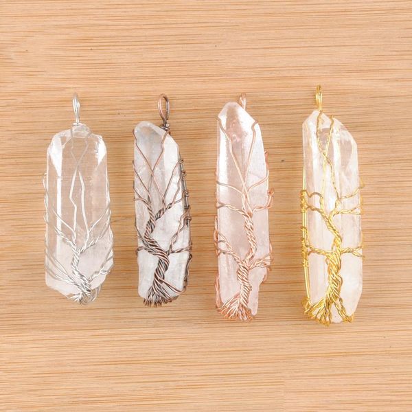 pendant necklaces wholesale natural irregar crystal pillar pendants handmade wire wrapped gold sier bronze rose tree of life vipjewel dh1n3, Silver
pendant necklaces wholesale natural irregar crystal pillar pendants handmade wire wrapped gold sier bronze rose tree of life vipjewel dh1n3, Silver
