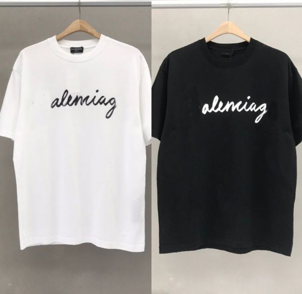 designer balanciaca cursive signature t shirt smiling face printed brand men women balanciagas tshirts front letters woman t shirt, White;black
designer balanciaca cursive signature t shirt smiling face printed brand men women balanciagas tshirts front letters woman t shirt, White;black
