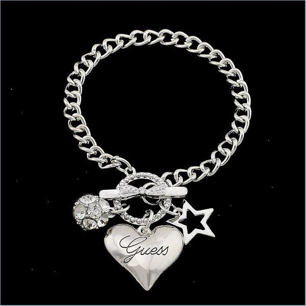 charm bracelets 925 sier fashion star heart charms love bracelet jewelry pendant classic stylish for women girls drop deli bdejewelry dhqw4, Golden;silver
charm bracelets 925 sier fashion star heart charms love bracelet jewelry pendant classic stylish for women girls drop deli bdejewelry dhqw4, Golden;silver
