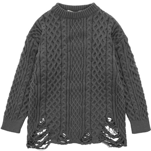 men s sweaters twist stripe knitted sweater men ripped distressed jumper winter couple loose punk harajuku pullover hip hop streetwear 22091, White;black
men s sweaters twist stripe knitted sweater men ripped distressed jumper winter couple loose punk harajuku pullover hip hop streetwear 22091, White;black