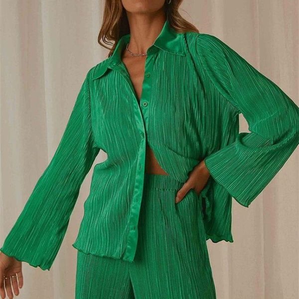 women's two piece pants women pleated green shirts pants two piece set summer casual long sleeve high waist pant suit female lady stree, White
women's two piece pants women pleated green shirts pants two piece set summer casual long sleeve high waist pant suit female lady stree, White