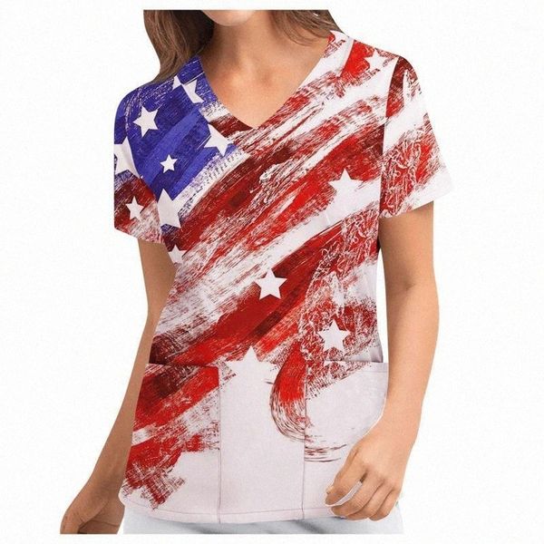 women's blouses & shirts women's blouses & shirts women positioning independence day flag print short sleeve workwear vetement fem, White
women's blouses & shirts women's blouses & shirts women positioning independence day flag print short sleeve workwear vetement fem, White
