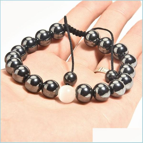 beaded strands handmade jewelry wholesale 10mm hematite green agate hand-woven bead bracelet lava stone opal drop delivery newdhdh3nu, Black
beaded strands handmade jewelry wholesale 10mm hematite green agate hand-woven bead bracelet lava stone opal drop delivery newdhdh3nu, Black