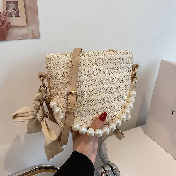 evening bags summer shoulder for straw woven bucket bag female silk scarf pearl handle crossbody beach handbag and purse 220913
evening bags summer shoulder for straw woven bucket bag female silk scarf pearl handle crossbody beach handbag and purse 220913
