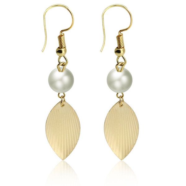 simple style retro gold leaf pearl royal charm earrings wedding bridal jewelry gift, Golden
simple style retro gold leaf pearl royal charm earrings wedding bridal jewelry gift, Golden