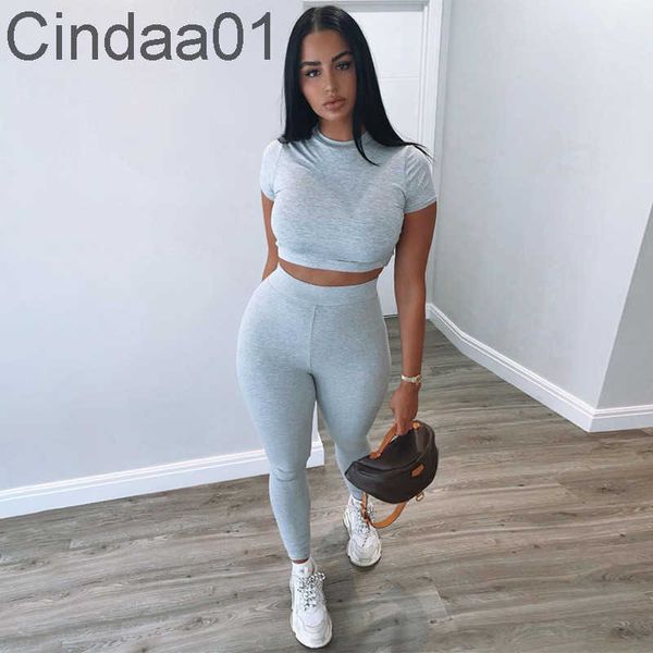 women yoga tracksuits solid two piece jogger set new fashion casual short sleeve navel slim sportswear, Gray
women yoga tracksuits solid two piece jogger set new fashion casual short sleeve navel slim sportswear, Gray