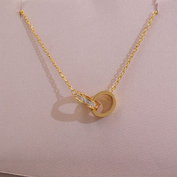 stainless steel ring pendant necklaces womens couple circle love designer jewelry on the neck fashion christmas valentine day gifts, Silver
stainless steel ring pendant necklaces womens couple circle love designer jewelry on the neck fashion christmas valentine day gifts, Silver