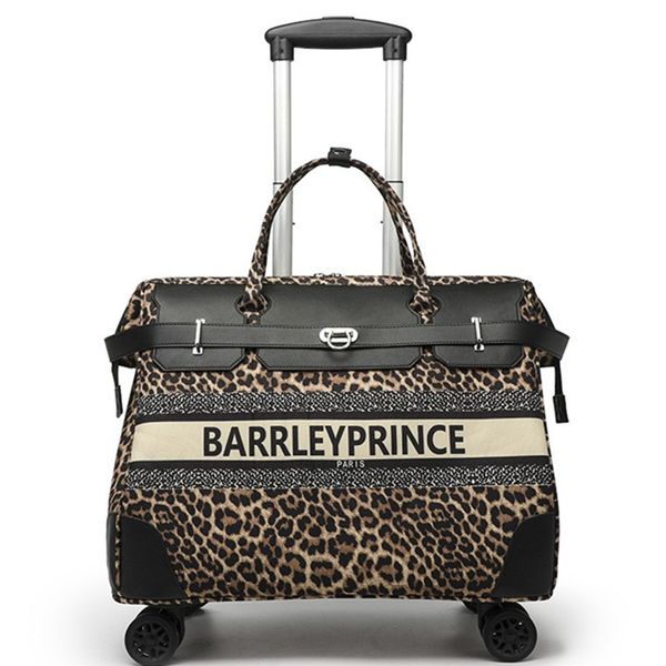 20 inch women bags trolley case travel luggage suitcase handbag jacquard lapstorage bag boarding box universal 4 wheel leopard print tote pa
20 inch women bags trolley case travel luggage suitcase handbag jacquard lapstorage bag boarding box universal 4 wheel leopard print tote pa