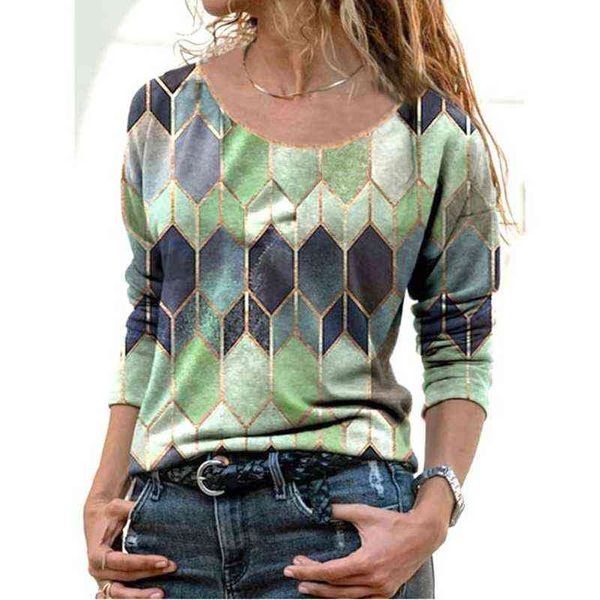 women's 2022 autumn winter new o-neck long sleeve t-shirt geometric pattern fashion casual loose t-shirt women's clothing 17964, White
women's 2022 autumn winter new o-neck long sleeve t-shirt geometric pattern fashion casual loose t-shirt women's clothing 17964, White