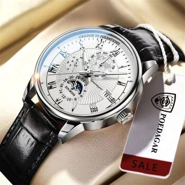 wristwatches poedagar men watch fashion leather waterproof luminous brand luxury mens quartz wristwatch men sport casual watches 220912, Slivery;brown
wristwatches poedagar men watch fashion leather waterproof luminous brand luxury mens quartz wristwatch men sport casual watches 220912, Slivery;brown