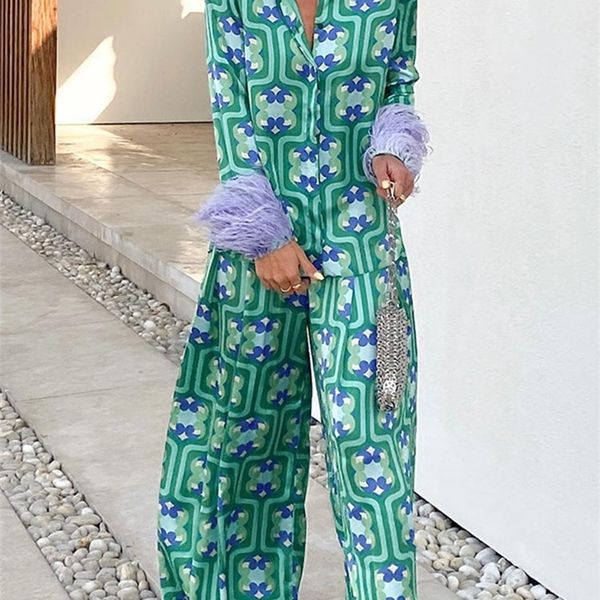 women's two piece pants women elegant print 2 piece set office ladies outfit women chic long sleeve feather blouses and high wasit trou, White
women's two piece pants women elegant print 2 piece set office ladies outfit women chic long sleeve feather blouses and high wasit trou, White