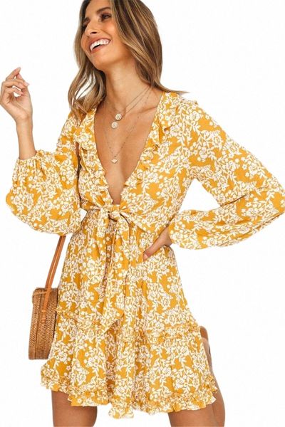 casual dresses happie queens women floral print deep v-neck bohemian mini dress ladies long sleeve ruffles boho vestidos x3nz#, Black;gray
casual dresses happie queens women floral print deep v-neck bohemian mini dress ladies long sleeve ruffles boho vestidos x3nz#, Black;gray