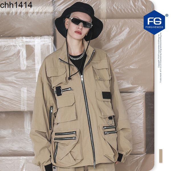 2020 autumn and winter new national fashion work jacket multi pocket submachine functional coat, Black;brown
2020 autumn and winter new national fashion work jacket multi pocket submachine functional coat, Black;brown