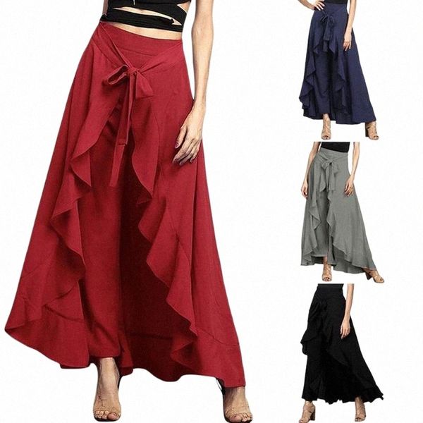 women's pants & capris women drawstring skirt ruffle trouser elegant high waist irregular palazzo plus size m1188 i20s#, Black;white
women's pants & capris women drawstring skirt ruffle trouser elegant high waist irregular palazzo plus size m1188 i20s#, Black;white