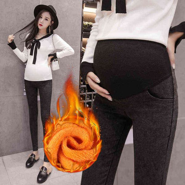 sleep lounge & denim jeans pregnant women spring autumn j220823, White