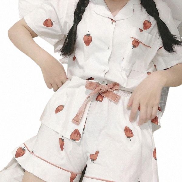 women's sleepwear cotton pajamas summer pyjama coton femme pijamas de verano mujer cute strawberry print women homewear w6au#, Black;red
women's sleepwear cotton pajamas summer pyjama coton femme pijamas de verano mujer cute strawberry print women homewear w6au#, Black;red