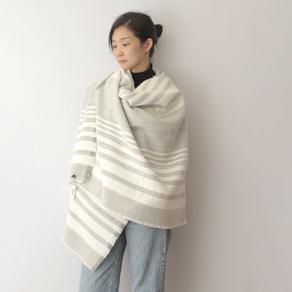 scarves winter soft cashmere scarf women white grey stripe shawl wraps lady thicken warm basic blanket pashmina stoles 220914, Blue;gray
scarves winter soft cashmere scarf women white grey stripe shawl wraps lady thicken warm basic blanket pashmina stoles 220914, Blue;gray