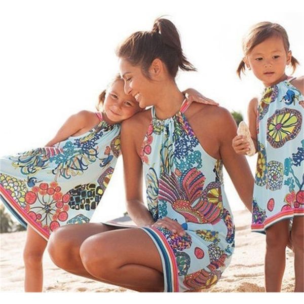 family matching outfits mama mother daughter dress summer girls beach clothing flower print for mom daughter family matching outfits 220914, Blue
family matching outfits mama mother daughter dress summer girls beach clothing flower print for mom daughter family matching outfits 220914, Blue